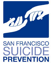 Two hands reaching for each other (SF Suicide Prevention Logo)