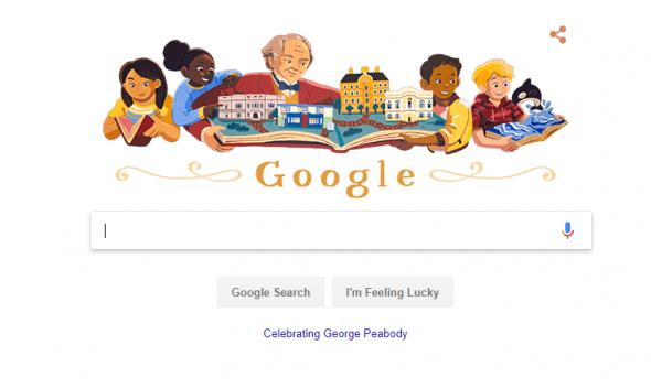 Google Doodle of George Peabody